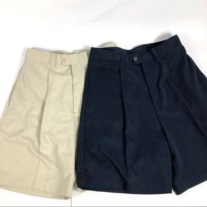GREG NORMAN Golf Shorts Lot of 2 Khaki and Navy